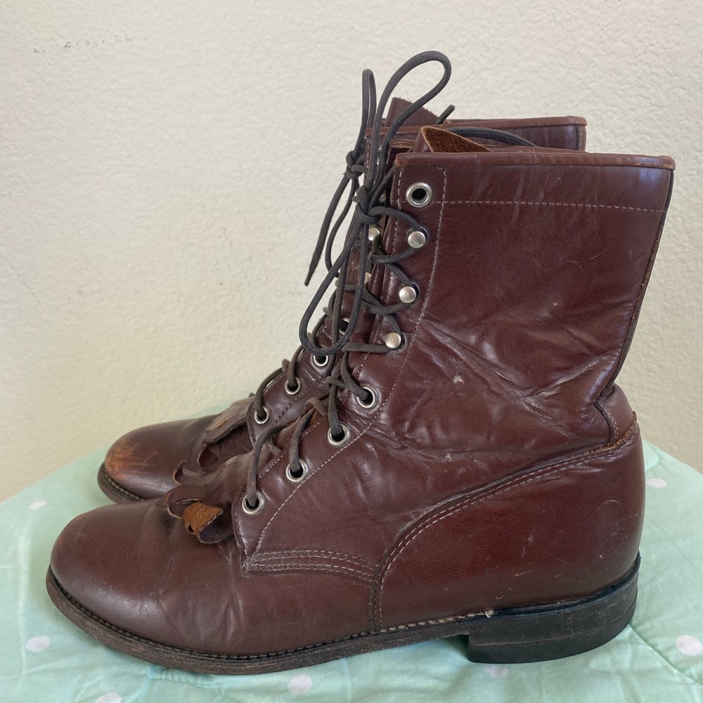 Justin Boots Style L0641 Lace Up Boots Women’s size 7B